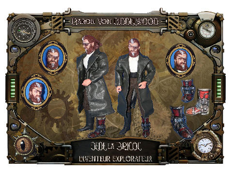 steampunk,  retro futur, julevierniens , explorateur , mercenaire , customland